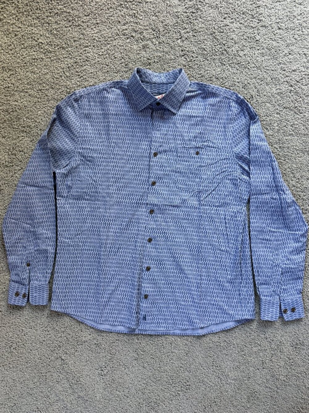 johnnie-O Finley Hangin' Out Button Down Shirt Mens Large L Laguna Blue NWOT